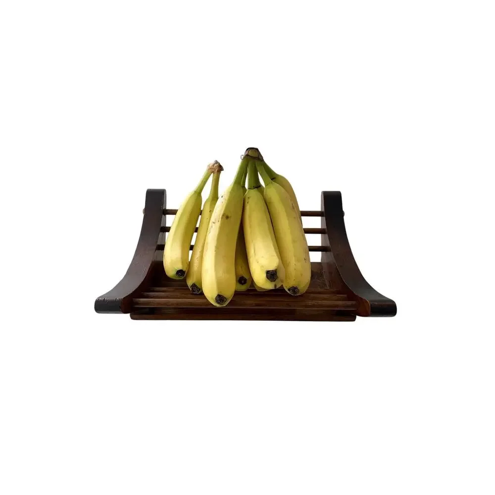 Walnut Vintage Wood Multipurpose Basket #0300